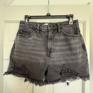 KanCan Distressed Black Denim Shorts size 7/27